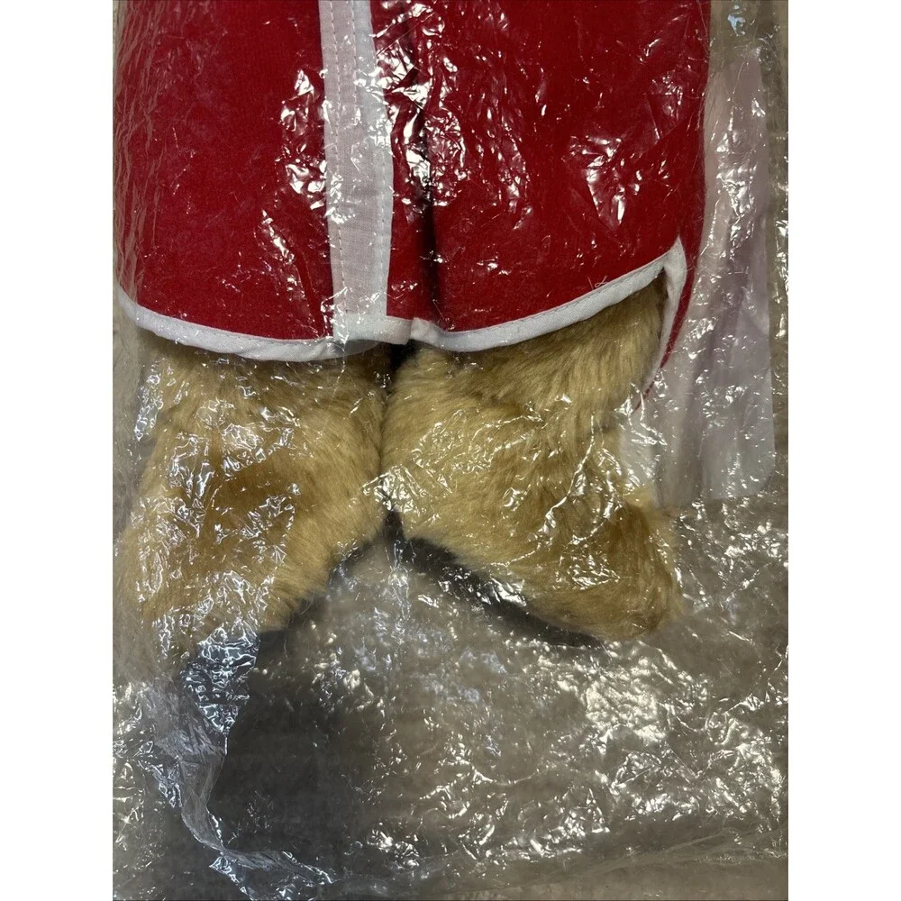Vintage Christmas Bear Snoozy Sleeper Animated Plush Sealed New Old Stock 80s